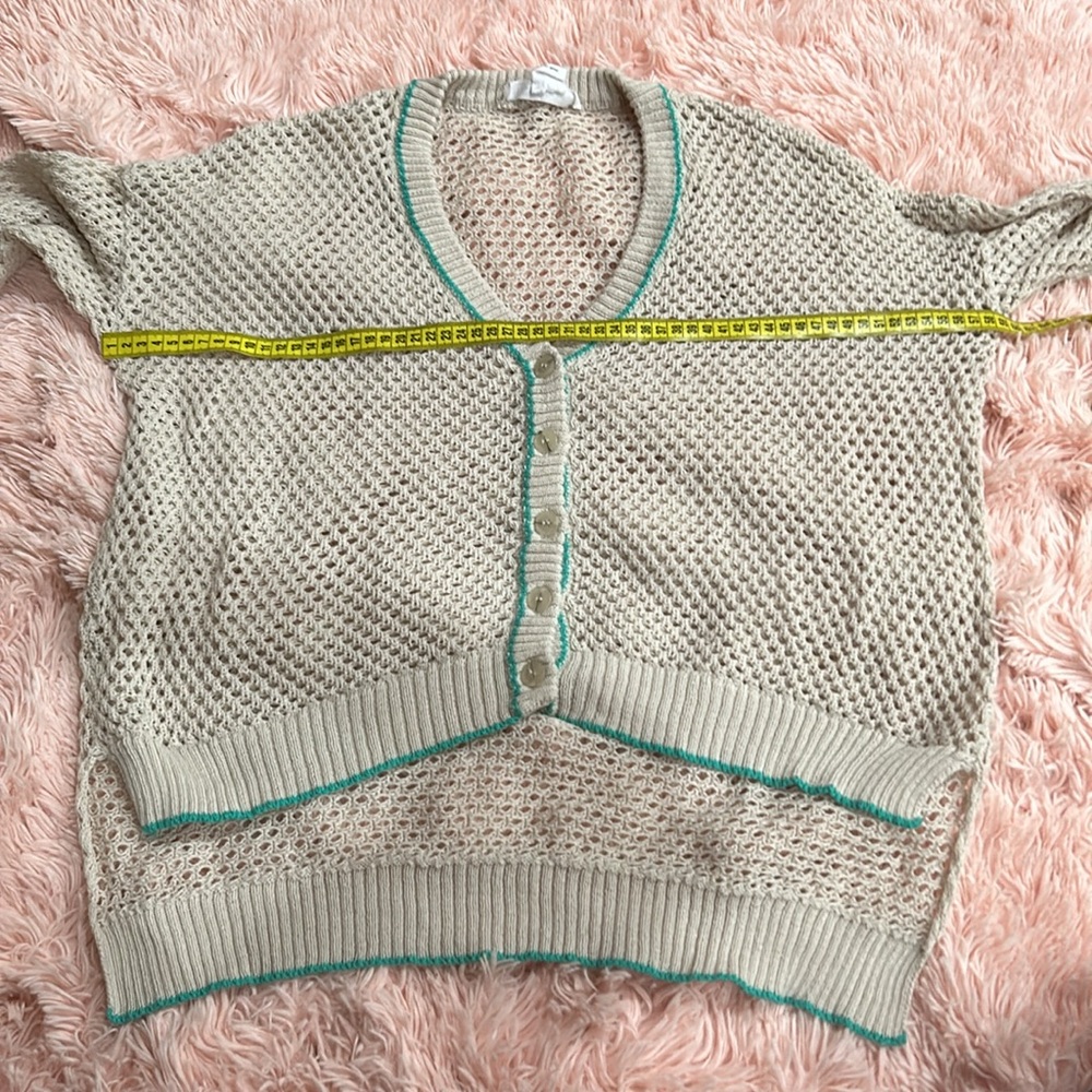 Bcbgeneration Oversized, Crochet, Button Down Car… - image 4